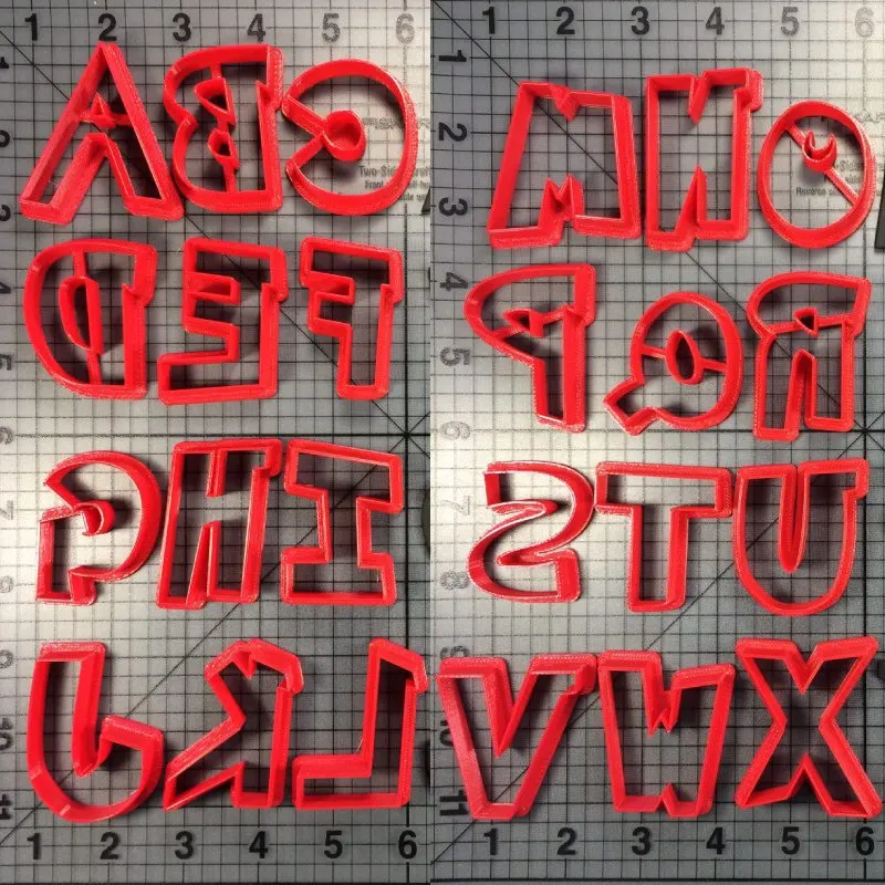 Покемон шрифт прописные строчные номер 26 букв алфавита и буквы 3D печатных пла-пластиковым печенья набор из быстрорежущей инструментальной стали