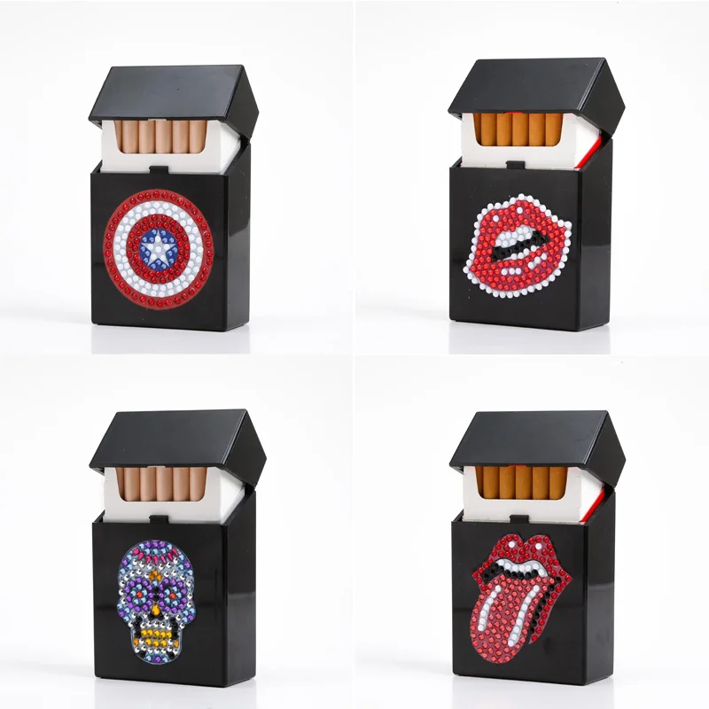 5d Diy Алмазный чехол для сигарет коробка ювелирных изделий стразы вышивка
