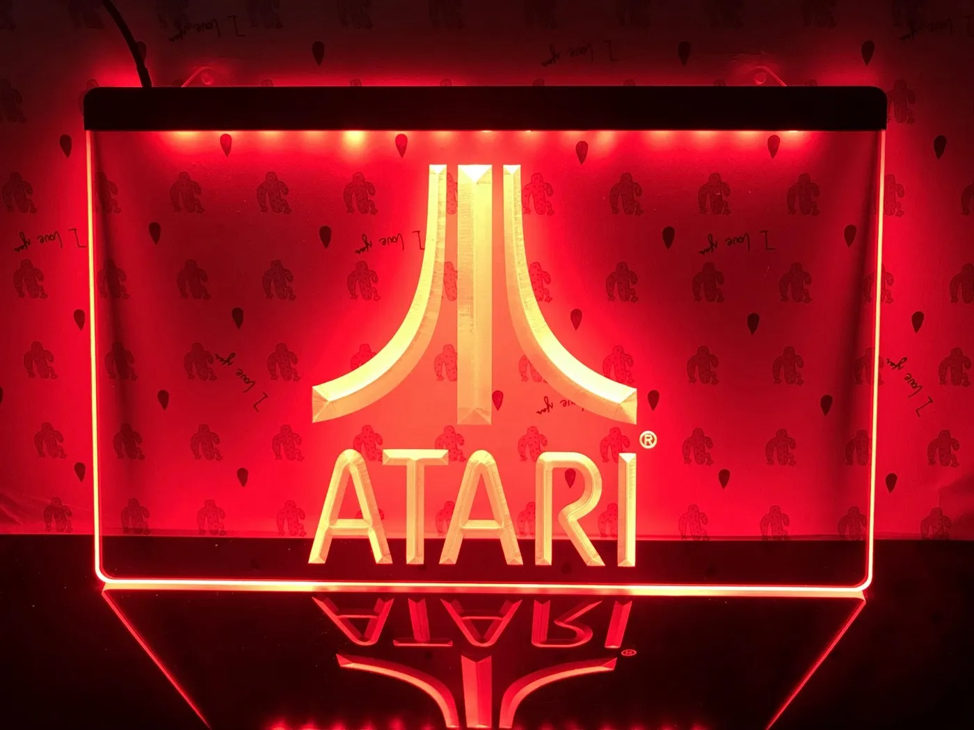 Игровой ПК-логотип E022 Atari Подарочный дисплей светодиодный неоновый Световой знак