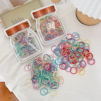 100pcsset candy color hair accessories childrens hair circle girls high elastic hair princess baby head rope for women