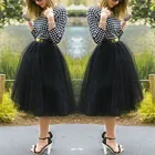 Женская кружевная юбка до колен, юбка-пачка из тюля с высокой талией, бальная мини-юбка