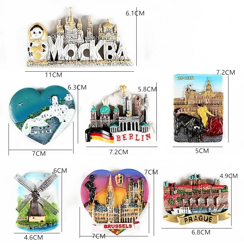 Наклейка на холодильник Греция Испания Нидерланды Россия Санкт Петербург