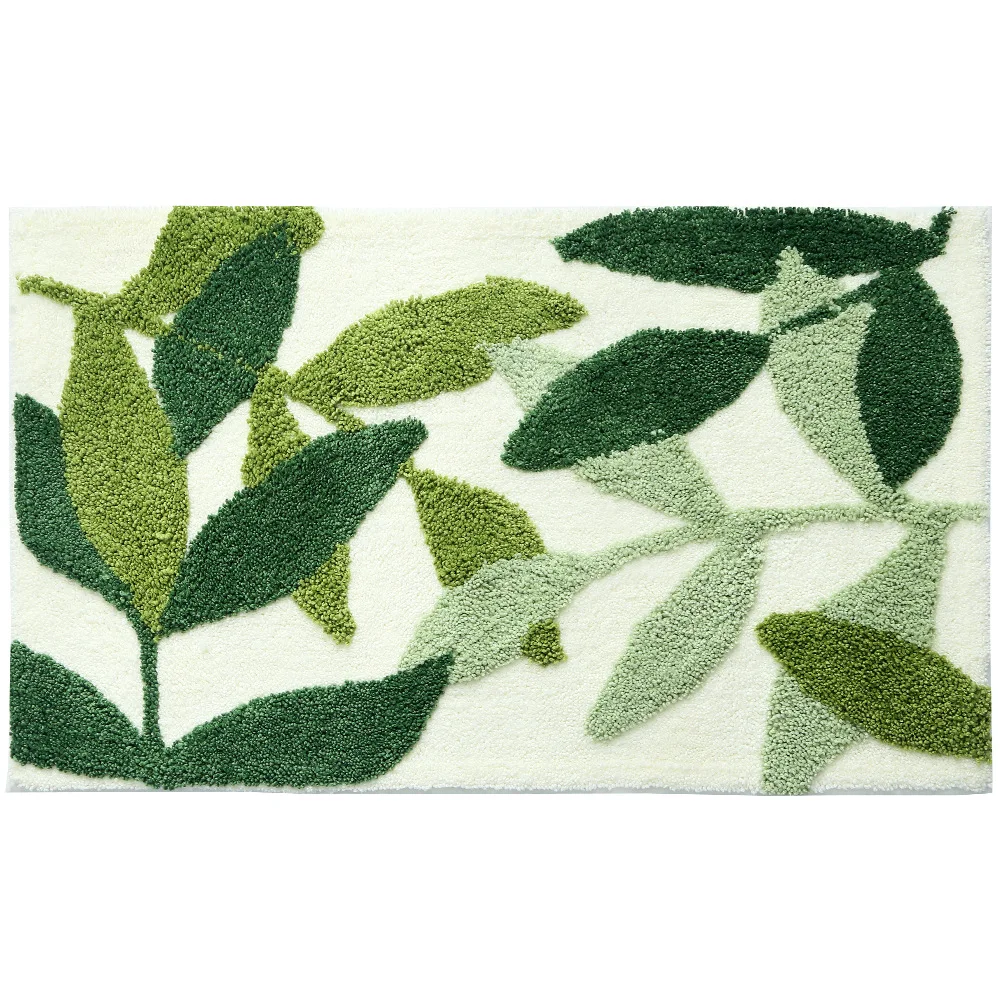 3d plant design flocking bathroom mat 1pcs absorbent floor carpet doormat bath mats home hallway mat toilet rug kitchen carpets free global shipping
