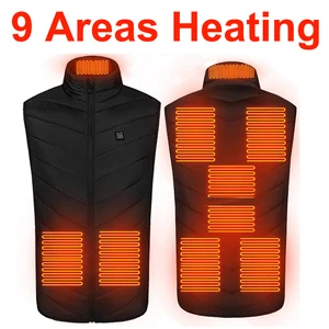 Жилет с подогревом 9 зон для мужчин, женщин, мужчин, куртка с электрическим подогревом, куртка, жилет с подогревом, мужской тактический жилет