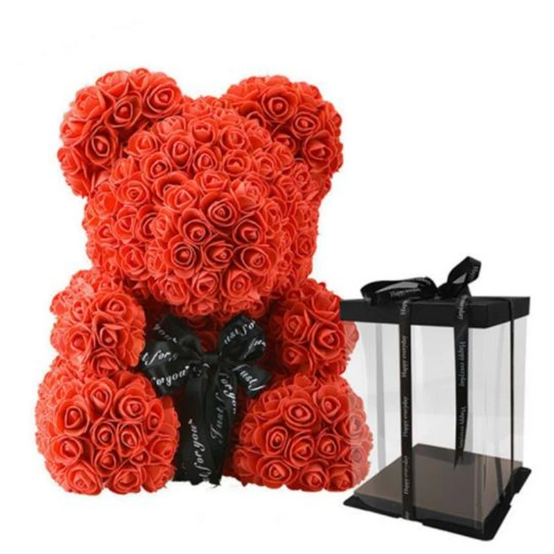 Розовый медвежонок романтичный подарок на день Святого Валентина 25 см/40 см