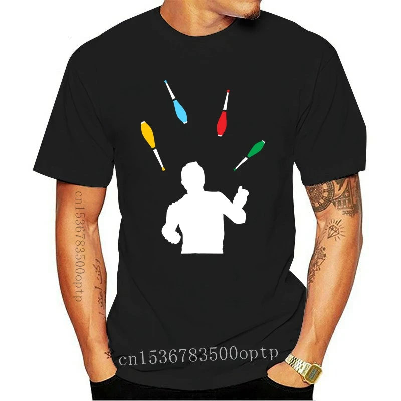 

New Silhouette Juggling Clubs Juggler Shirt Circus Performer 2021 Summer Men s Short Sleeve T Shirt