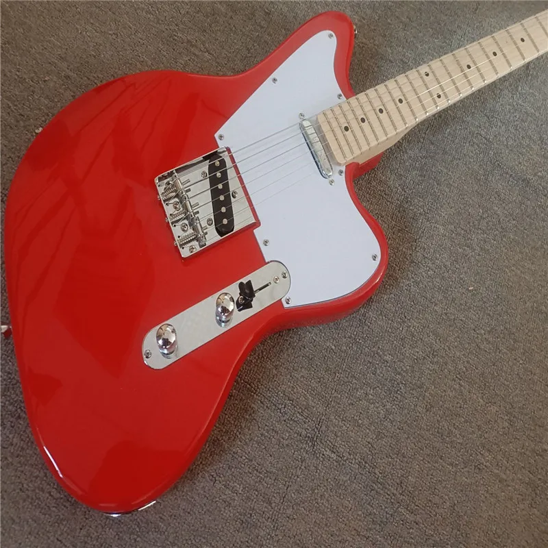 

2021！ High Quality electric guitar,T style,Basswood body with Maple neck, big red paint,Custom electric guitar,free shipping