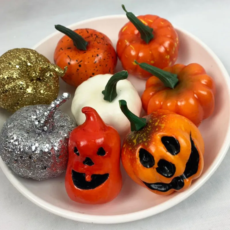 

Декоративная Тыква Хэллоуин Реквизит искусственные овощи фотография еда реквизит вечерние украшения дома аксессуары