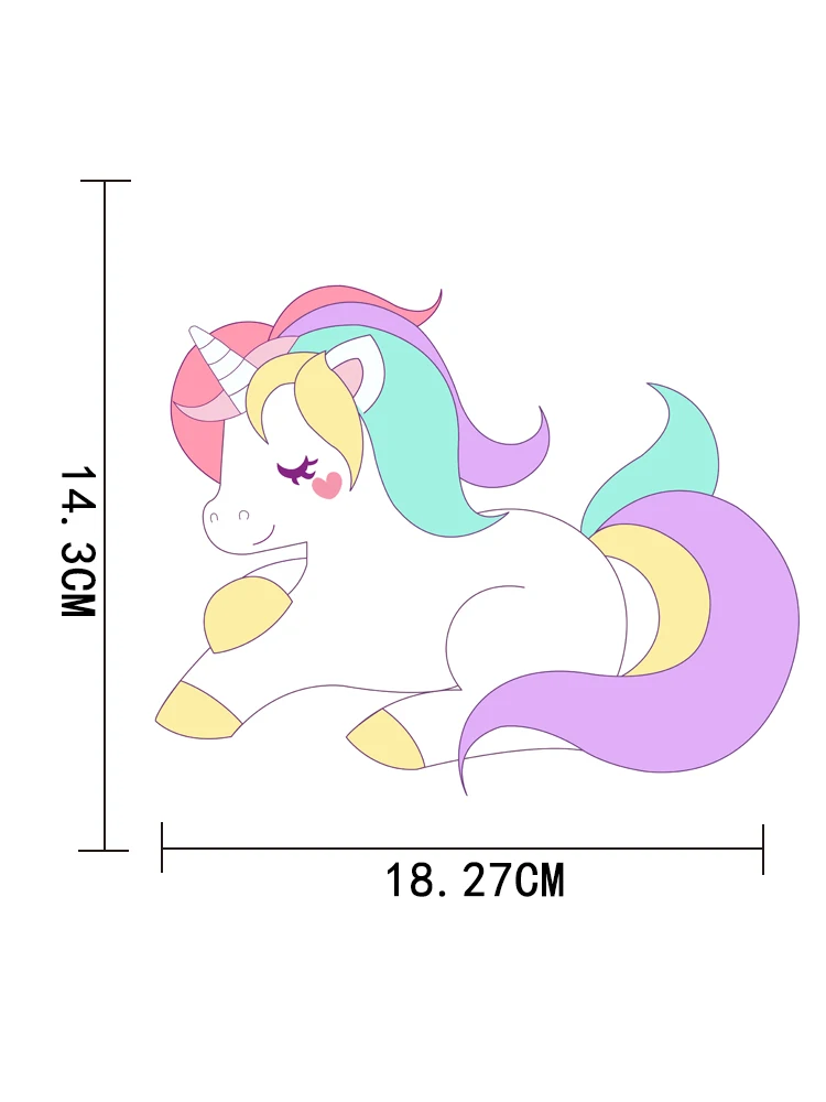 

ZTTZDY 18.2cm*14.3cm Beautiful Sleeping Unicorn Princess Cute PVC Car Sticker YJ1-0030
