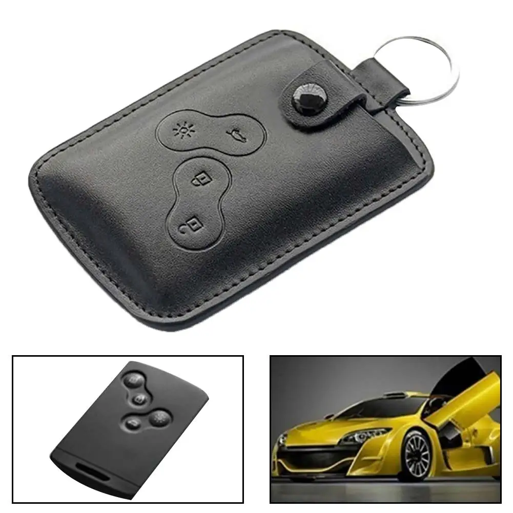 

Fashion Genuine Leather Car Key Cover Case Bag for Renault Scenic with Keyring