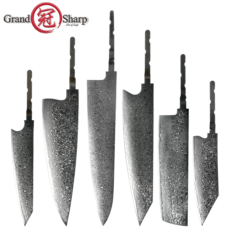 Японские кухонные ножи Grandsharp пустые лезвия сделай сам дамасская сталь VG10