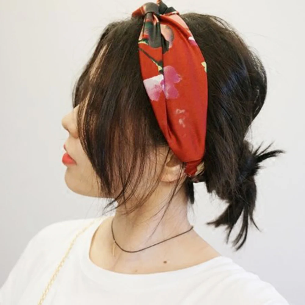 

Women's Girls Vacation HairBands Summer Hair Accessories Bohemian Hair Bands Print Headbands Retro Cross Turban Bandage Bandanas