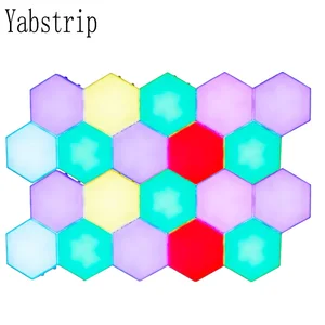 Новый СВЕТОДИОДНЫЙ Ночник DIY квантосветильник сенсорный датчик ночник модульный шестиугольный светодиодный магнисветильник s настенный светильник