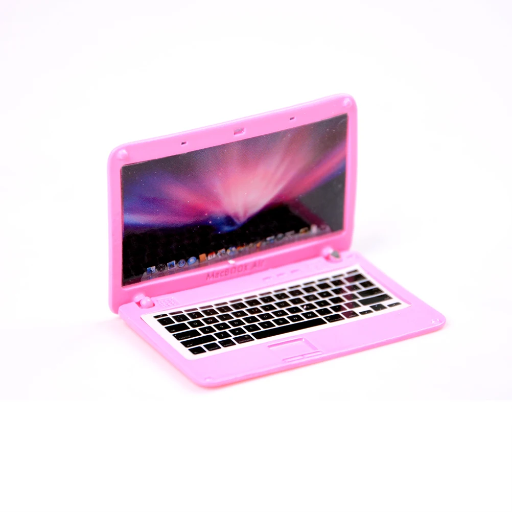 

4 Color Mini laptop computer 5.5*4.4*0.2cm doll house scene MINI laptop computer simulation doll accessories for Mini Doll House