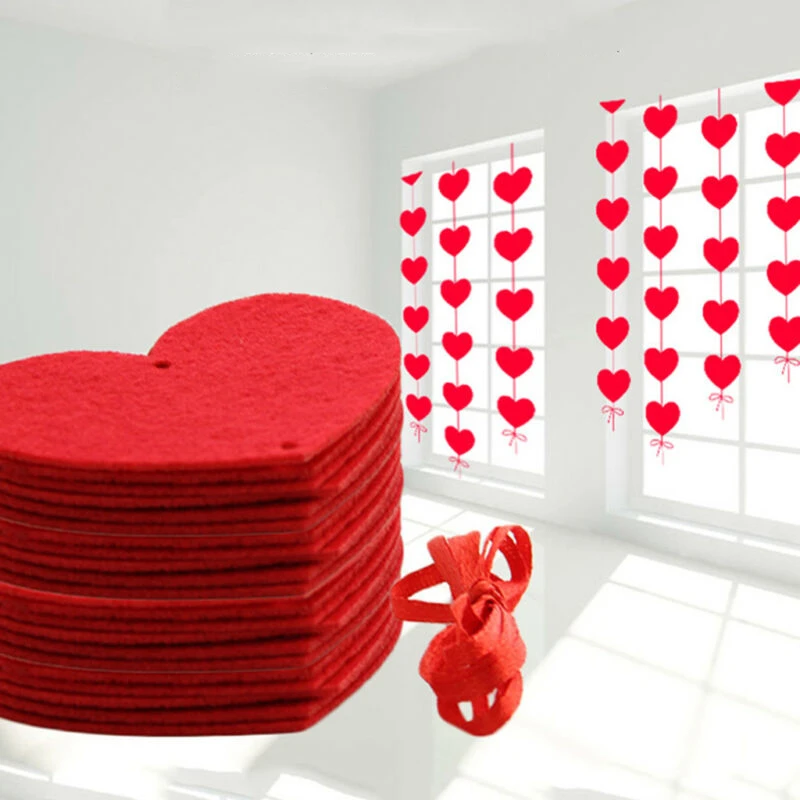 

Hanging Red Love Heart Party Strings Engagement Decoration for Valentines Day