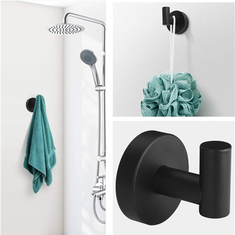 3 шт. ПОЛОТЕНЦЕДЕРЖАТЕЛЬ для ванной наборы бара матовый черный SUS из нержавеющей