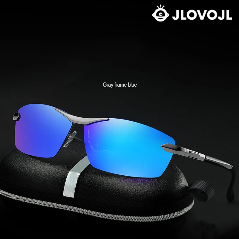 JLOVOJL Модные мужские солнцезащитные очки спортивные для вождения UV400 без оправы