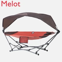 large hammock foldable and portable cradle indoor outdoor sunshade canvas lunch break bed balcony swing bed beach self driving