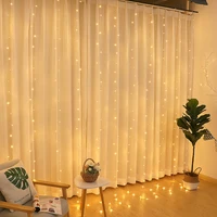 3x13x23x3 led christmas garland fairy lights string lights for curtainsnew year bedroom decoration outdoor holiday lights