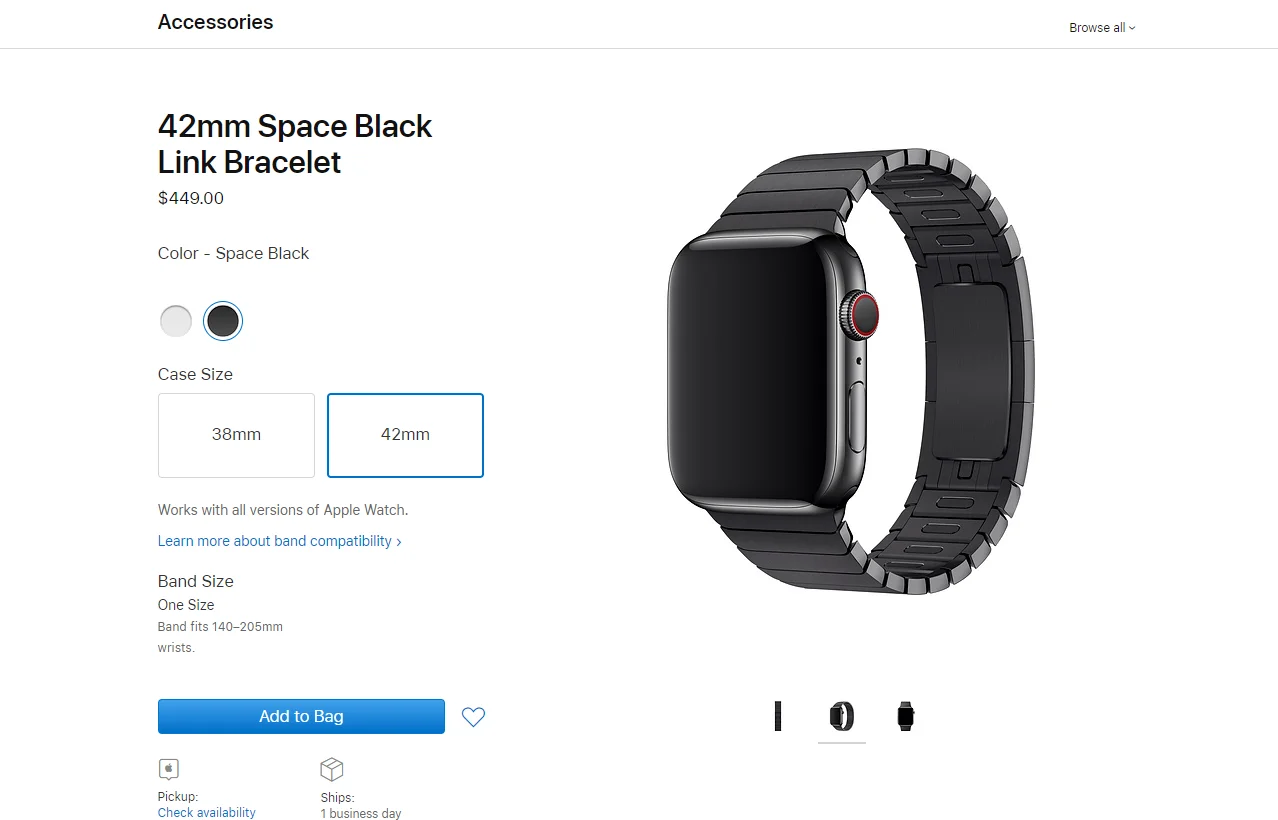1:1 ремешок для Apple watch, Браслет Apple watch 5, 4, 44 мм, 40 мм, металлический ремешок из нержавеющей стали для iWatch 3, 21, 42, 38 мм