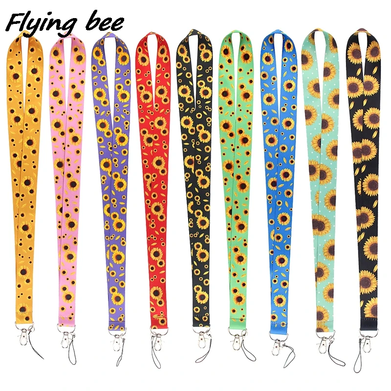 Брелок Flyingbee с подсолнухами художественный шнурок со скрытой картиной для