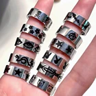 Кольца из титановой стали для мужчин и женщин, винтажные вечерние ювелирные украшения в стиле хип-хоп, панк, Череп, дьявол, Маргаритка, готика