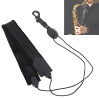 adjustable black saxophone neck strap soft flannelette single shoulder strap for alto tenor soprano saxophone