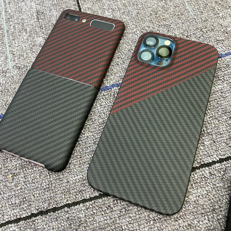 

100% Real Pure Carbon Fiber Phone Case For Samsung Galaxy Z Flip Anti-Fall Hard Cover For Samsung Galaxy Z Flip 5G