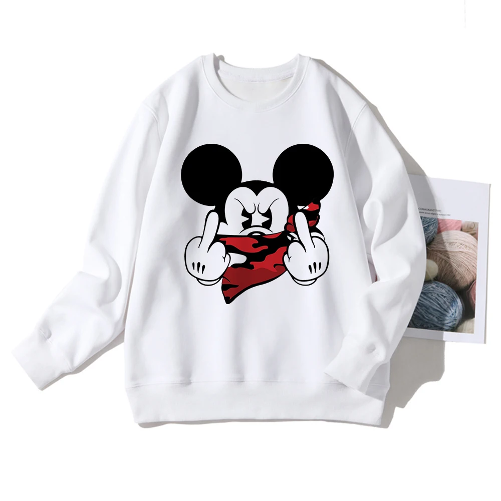 Hijab Mickey Cartoon Exquisite Hoodies Friends Harajuku Print Clothes Disney Brand Minimalist Aesthetic Sweatshirt Pullover