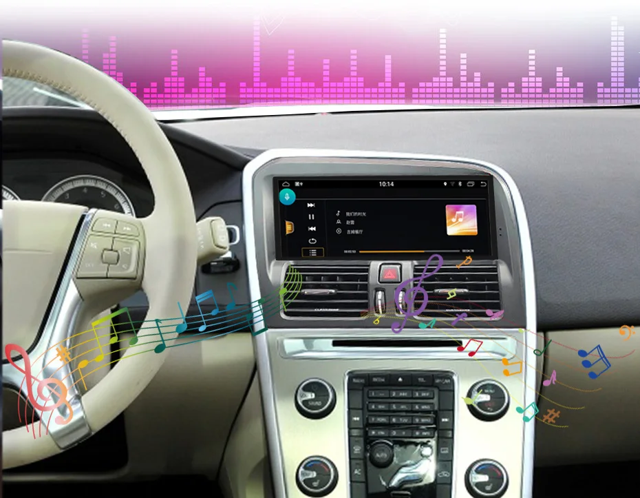 8,8 дюймов RAM2G Android 8,0 PX6 Автомагнитола стерео для Volvo XC60 2009- gps навигация поддержка поездки informaiton full touch