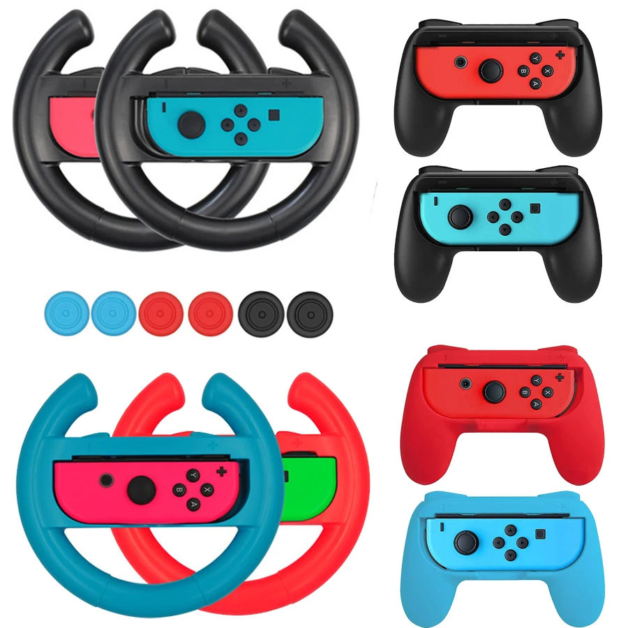 10 в 1 дорожный переключатель Joy-con аксессуары 2 гоночное рулевое колесо 2 ручка 6 аналоговые колпачки для Nitendo переключатель Nintendo doswitch