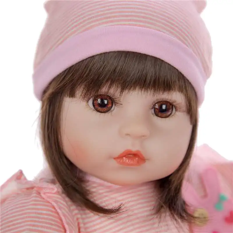 

KEIUMI 46cm Silicone Soft Handmade Reborn Baby Doll Princess Newborn Lifelike Toy Baby Dolls Children Birthday Christmas Gifts