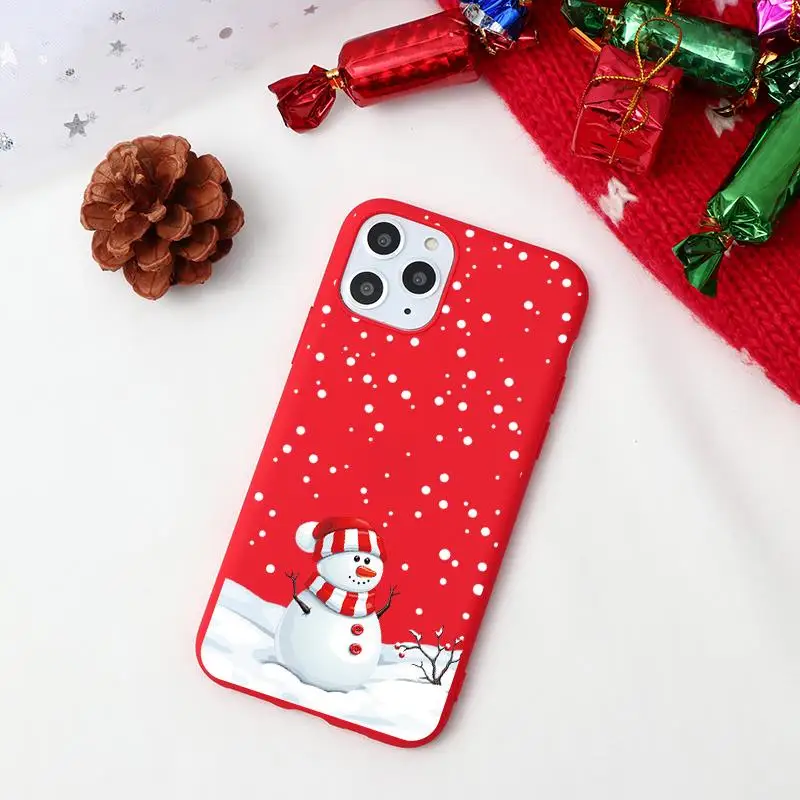 

Merry Christmas Matte Phone Case For iPhone XS 11 Pro Max 6S 6 S 8 7 Plus 5 5S SE X For iPhone XR Case Soft TPU Coque Back Cover