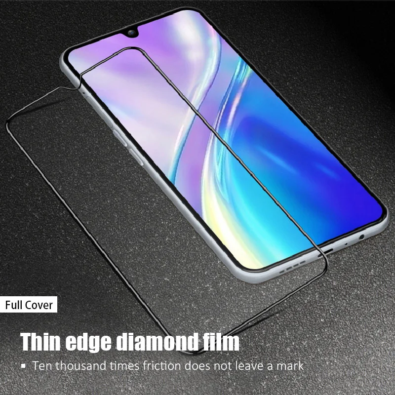 

Black Edge Tempered Glass for Realme C3 C11 C12 C15 C17 C2 C1 9D Full Cover Screen Protector for Realme Q2 Pro Q2i V5 V3 Glass