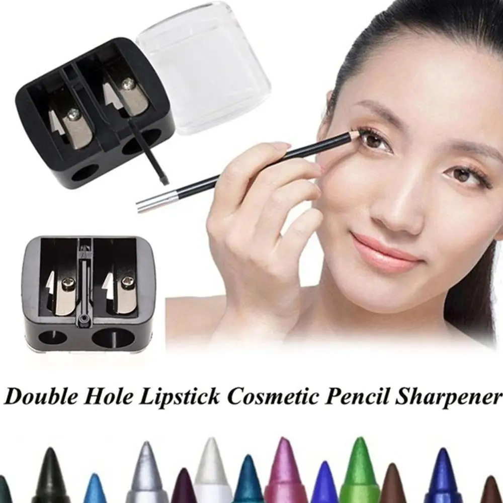 

New Double Holes Cosmetic Sharpener Useful Pencil Sharpener Pencil Brush/Eyeliner For Cosmetic Pencil/Makeup V3K7