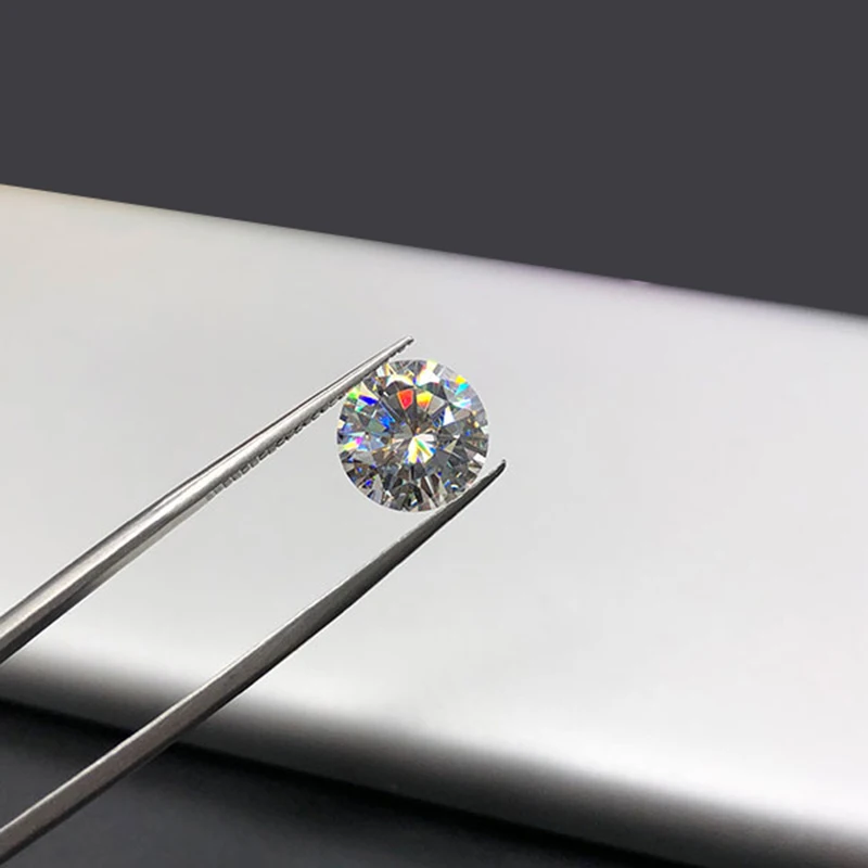5 мм цвет GH moissanite 0 6ct круглые бусины с блестящей огранкой из моиссанита тестовые
