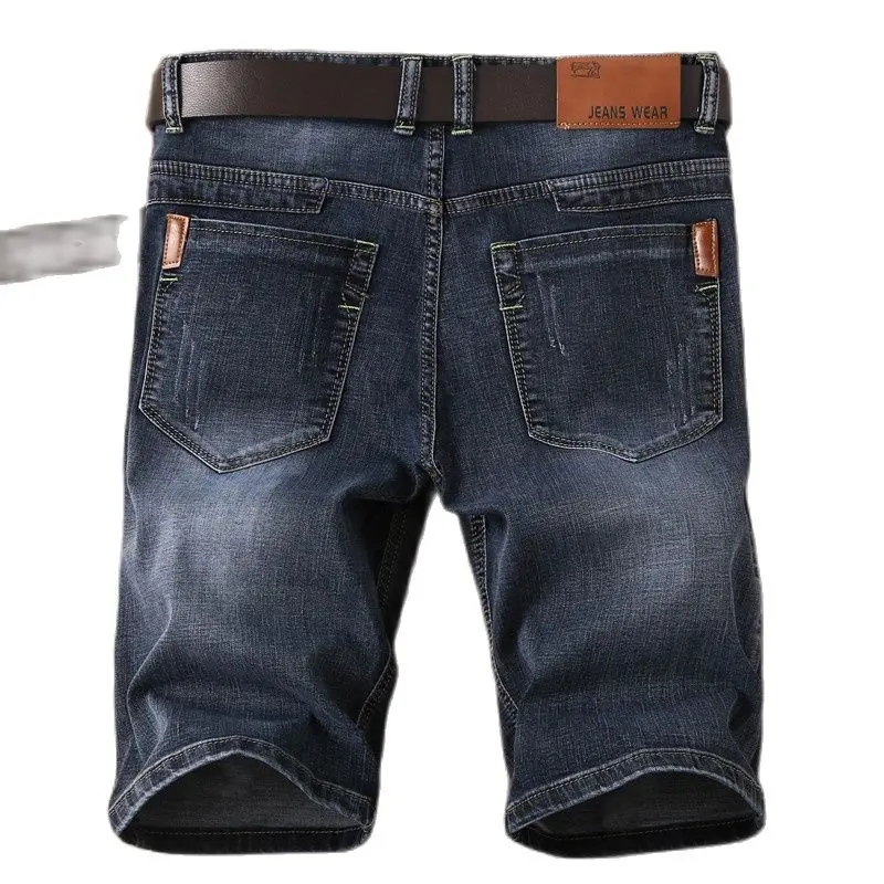 Men's Casual Shorts Summer Thin Black Denim For one's Morality Big Yards Pants Trousers Breeches Jeans Tide