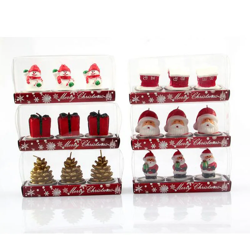 Рождественские свечи снеговик Санта-Клаус аксессуары для вечерние домашние