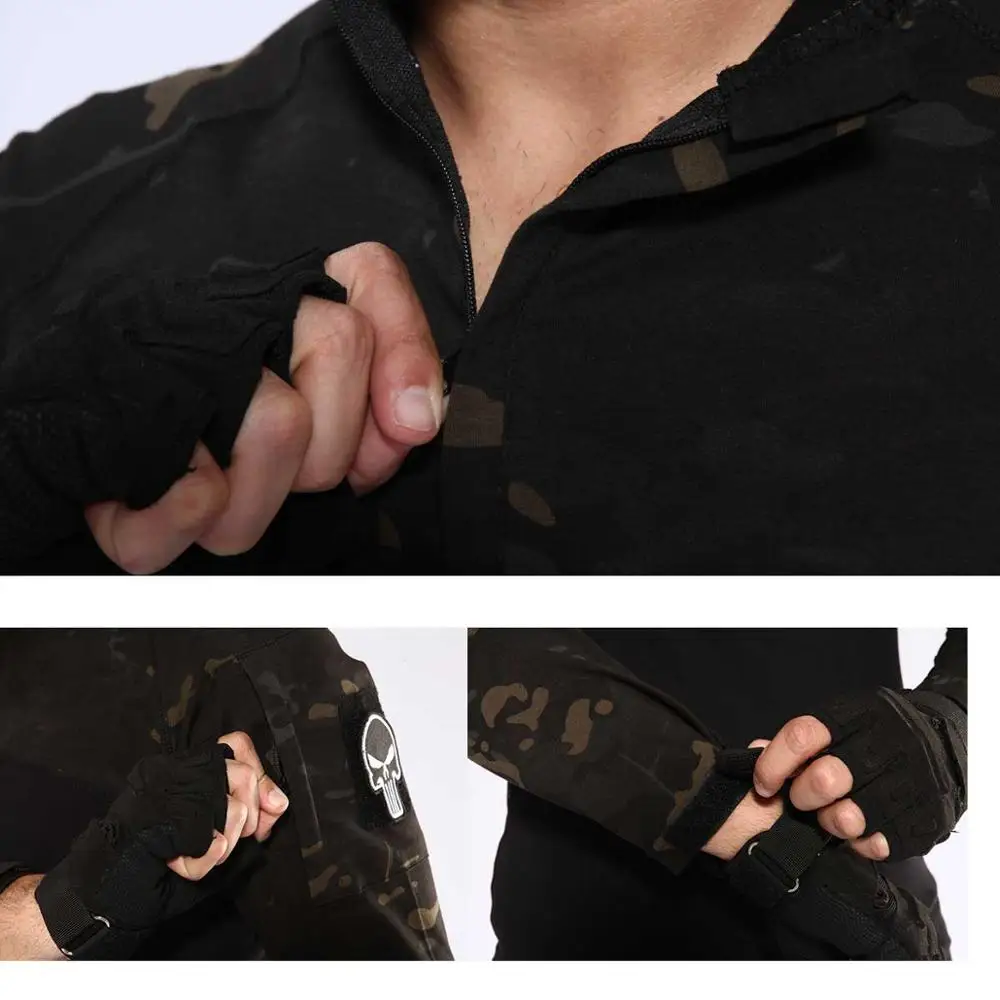 Камуфляжная рубашка с длинным рукавом хлопок + 5% спандекс цвет в ассортименте |