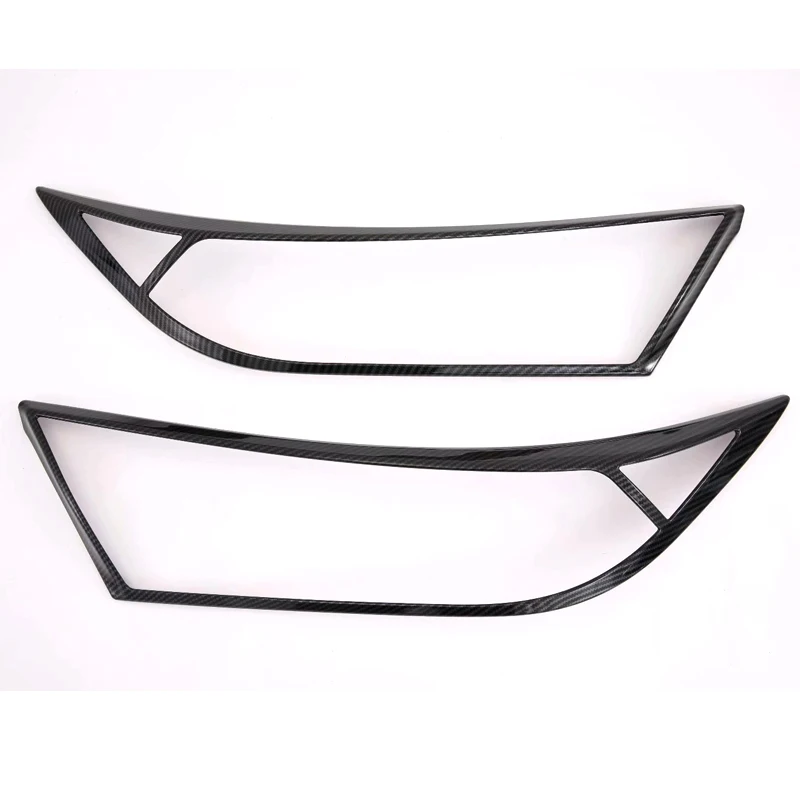

2PCS Sticker Black Color Front Head Headlight Lights Trim Cover Decoration For Toyota RAV4 2019 2020 Exterior Car Accessories