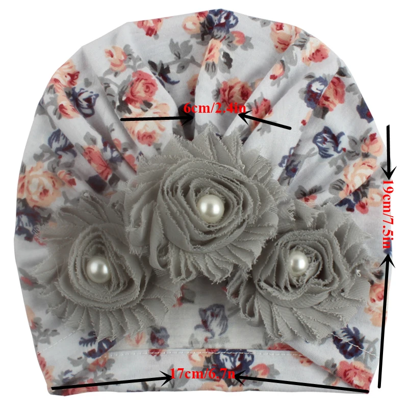 Осенне-зимняя мягкая шапочка для новорожденных девочек с принтом из жемчуга и