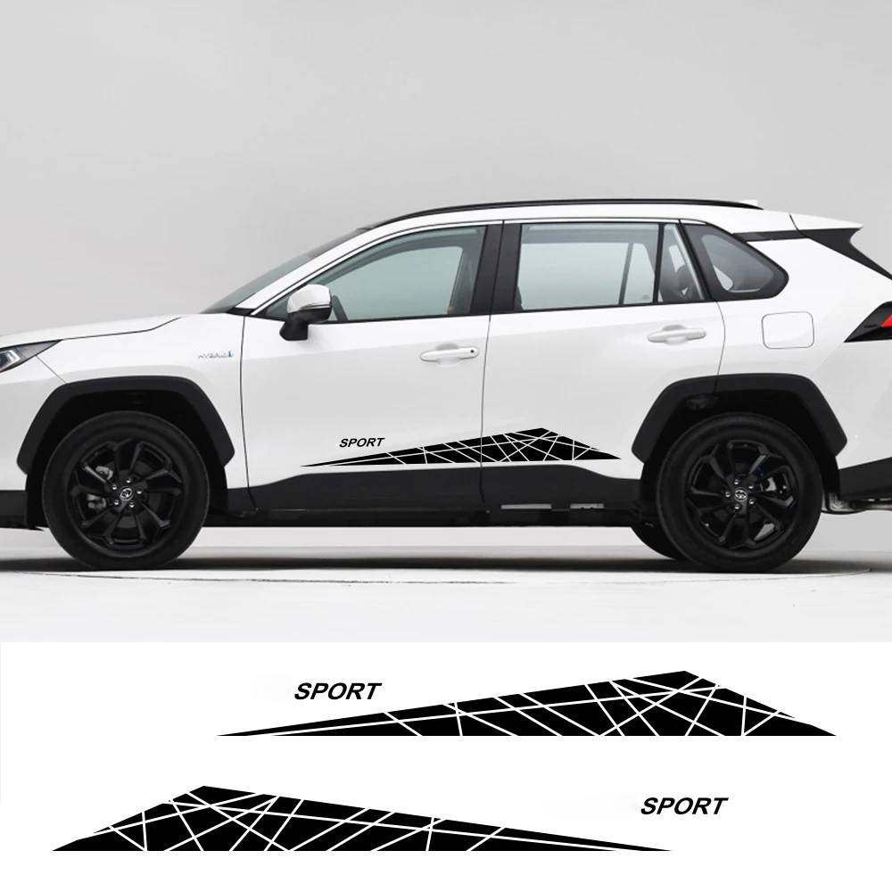 2 шт. автомобильный боковой двери наклейки Бесплатная доставка для Toyota RAV4 Авто