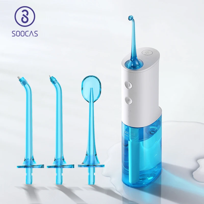 

NEW Xiaomi SOOCAS Oral Irrigator Dental Portable Water Flosser Tips Rechargeable Water Jet Flosser IPX7 Irrigator for Cleaning