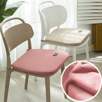 velvet dining chair cushions seat pad rabbit plush chair cushions dining room office thicken butt pads non slip seat cushions