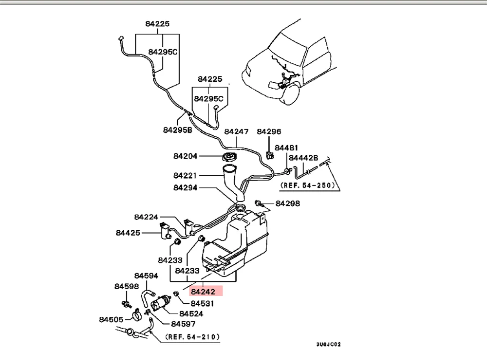 Стеклоочиститель для Mitsubishi Pajero Pinin Montero IO H65 H66W H67 H76W H77W MR442138 MR549039