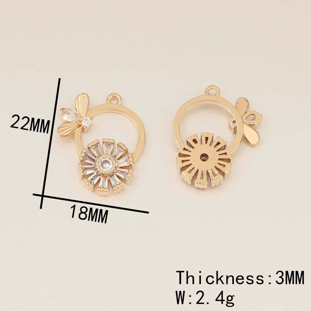 

HAOSAW 4Pcs Choose/Jewelry Accessories/Jewelry Findings & Components/Pendant For Earrings/DIY Making/Hand Made/CZ Charms
