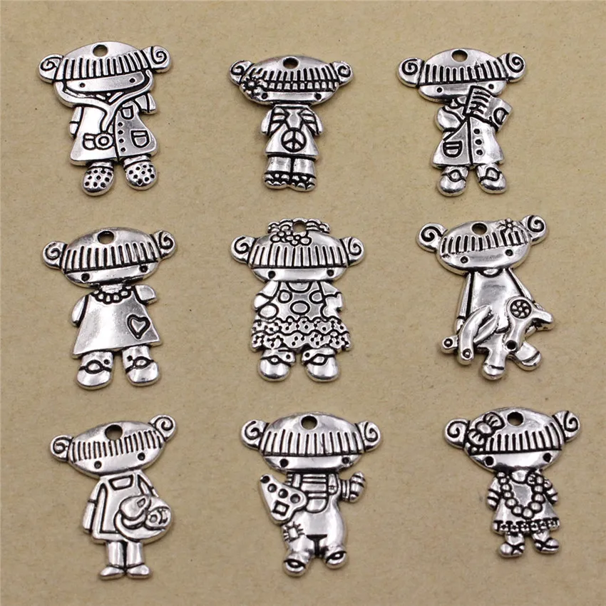 Подвеска из металла и серебра K02803 18 шт. | Украшения аксессуары