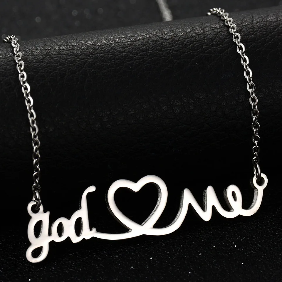 Ожерелье женское из нержавеющей стали с кулоном в виде сердца - купить по