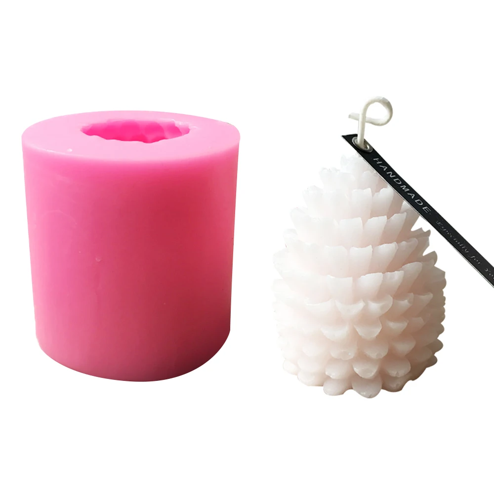 3D сосны Свеча конус формы рождественские Шишка Формы Для Fondant (сахарная)