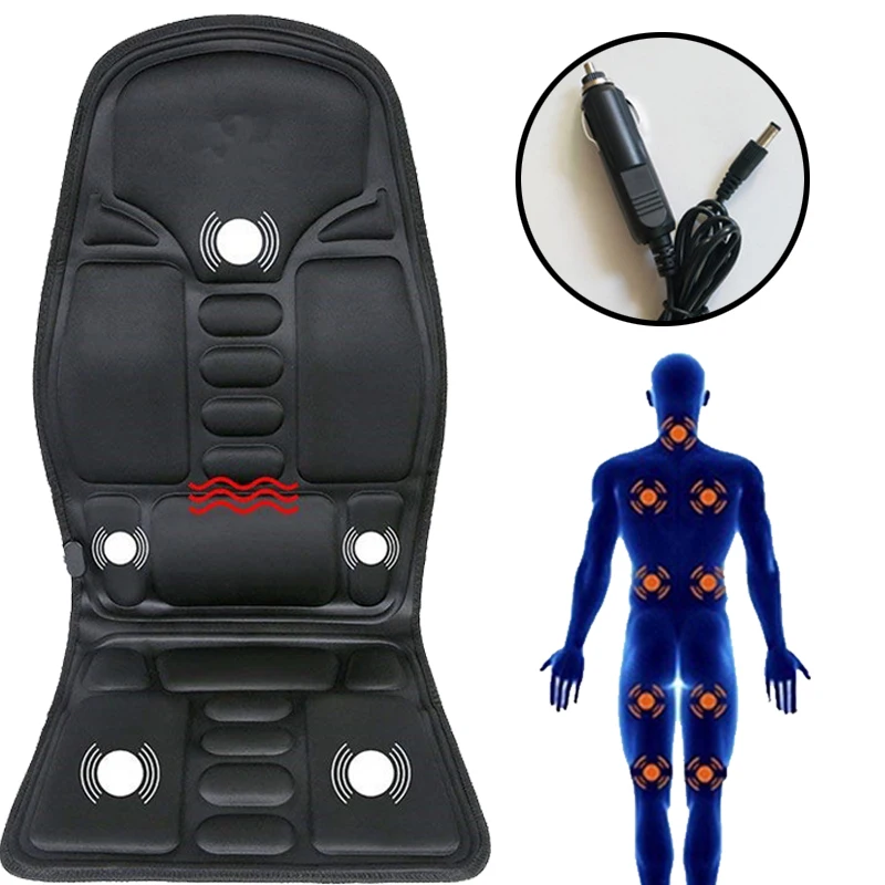 

Winter Car Seat Cover Heating Auto Chair Body Massage Heat Mat Seat Cover Cushion Neck Pain Lumbar Support Pad Back Massager